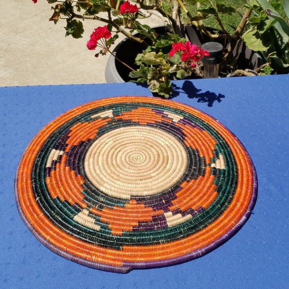 Unique Rattan Woven Orange, Purple Boho Ba… - Picture 5 of 10